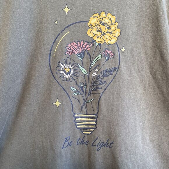 Maurices Womens Graphic T-Shirt Size 2XL Inspirational "Be The Light" Glitter - Picture 5 of 10